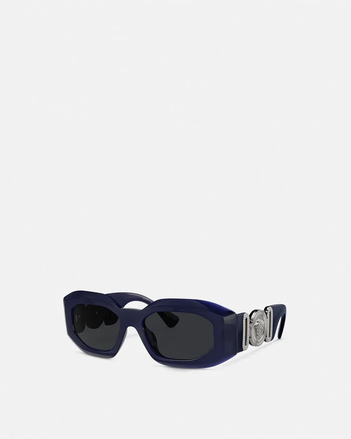 Versace Sunglasses MenWomen Maxi Medusa Biggie Sunglasses Blue