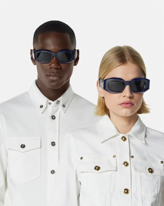 Versace Sunglasses MenWomen Maxi Medusa Biggie Sunglasses Blue