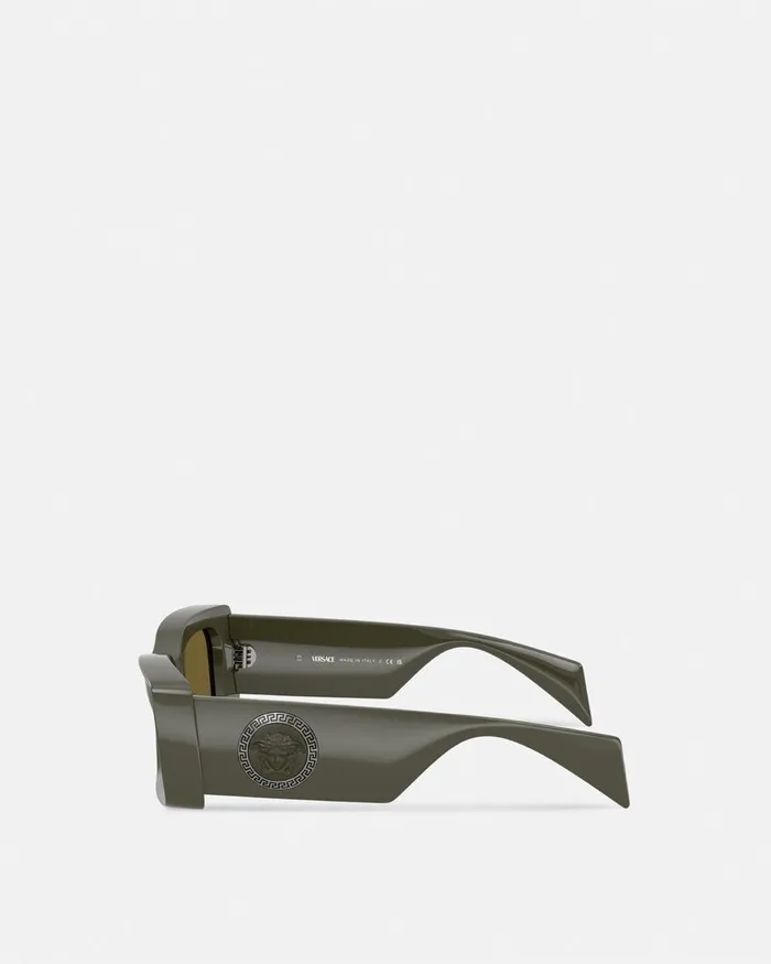 Versace Sunglasses WomenMen Medusa Medallion Sunglasses Dark Green