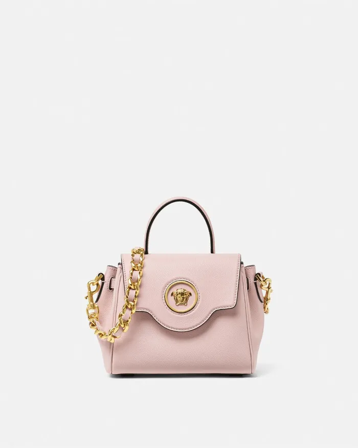 Versace Top Handle Women La Medusa Small Handbag Light Pink