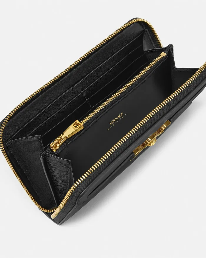 Versace Wallets Women Medusa 03995 Long Wallet Blackgold