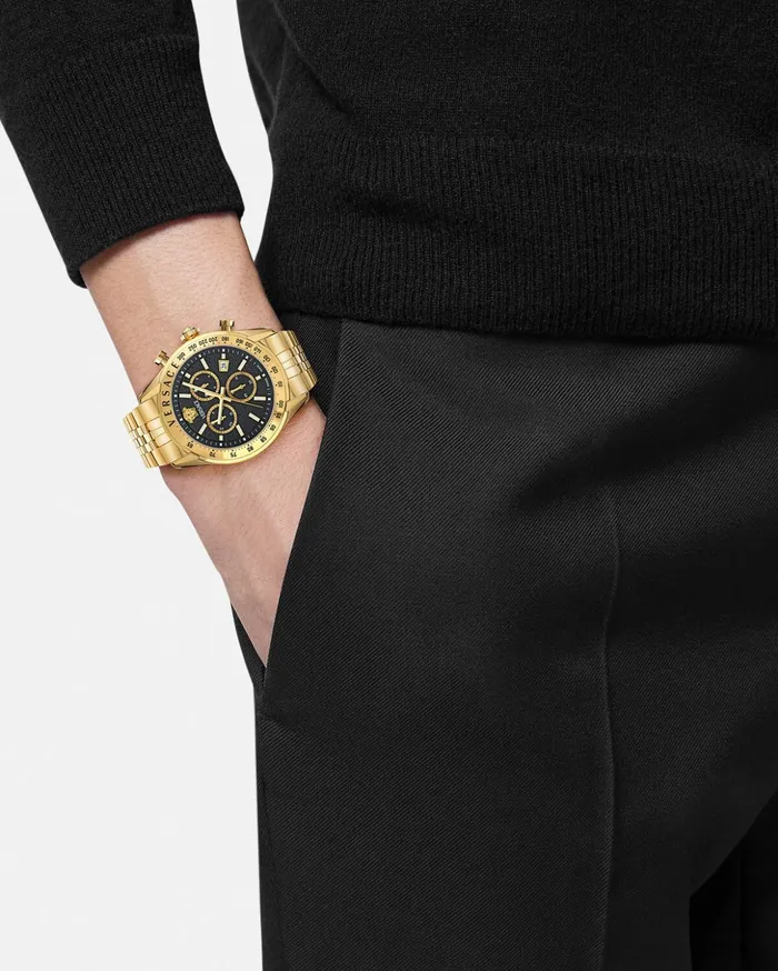 Versace Watches Men Chrono Master Watch Blackgold