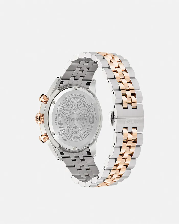 Versace Watches Men Chrono Master Watch Goldsilver