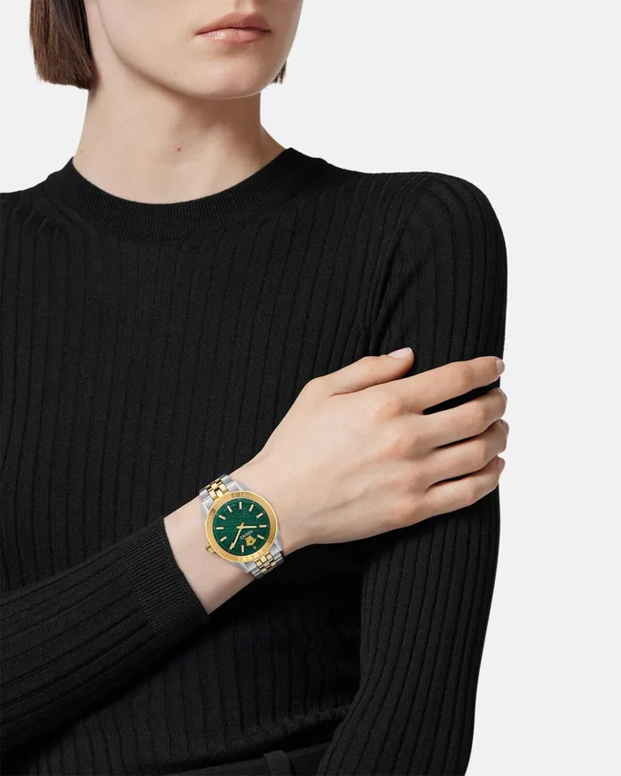 Versace Watches Women VCode Lady Watch Goldsilver