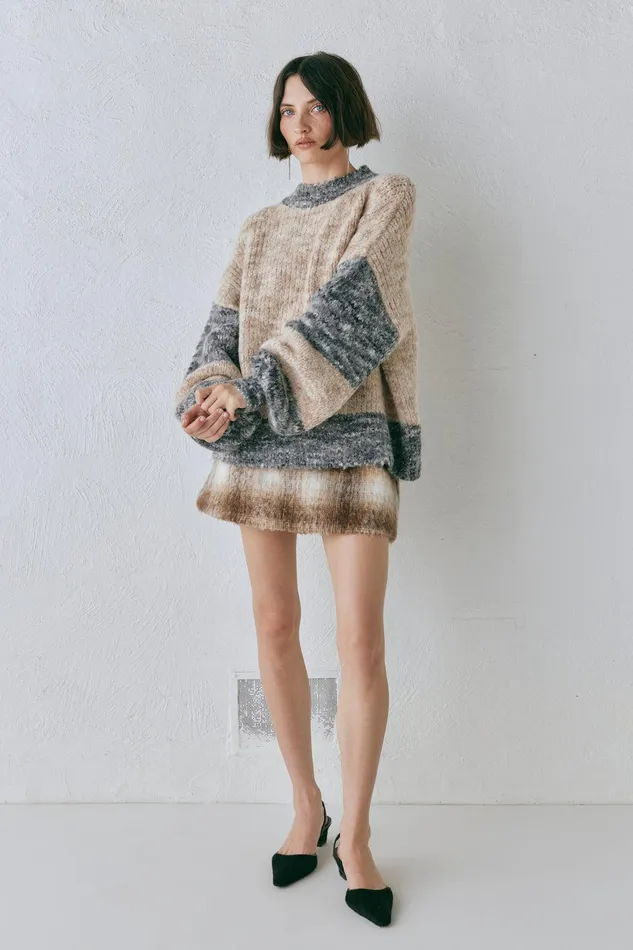 VRG GRL Alys Knit Jumper Marle Women JumpersSweaters VRG GRL Alys Knit Jumper Marle Women JumpersSweaters