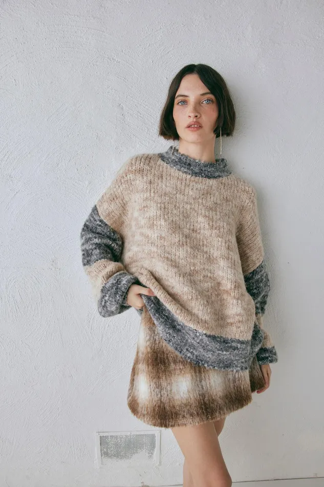 VRG GRL Alys Knit Jumper Marle Women JumpersSweaters VRG GRL Alys Knit Jumper Marle Women JumpersSweaters