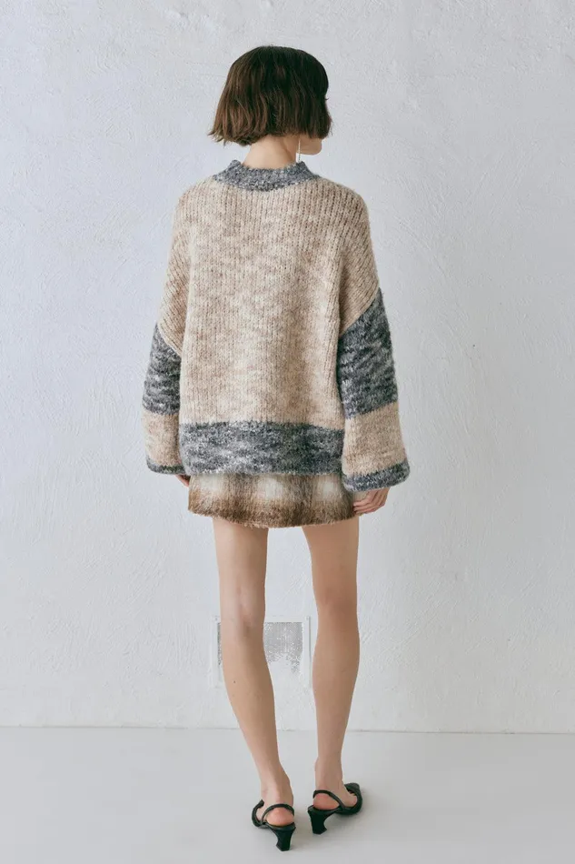 VRG GRL Alys Knit Jumper Marle Women JumpersSweaters VRG GRL Alys Knit Jumper Marle Women JumpersSweaters