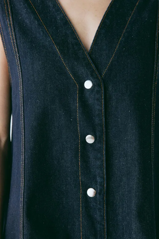 VRG GRL Aston Denim Mini Dress Indigo Women Sets VRG GRL Aston Denim Mini Dress Indigo Women Sets