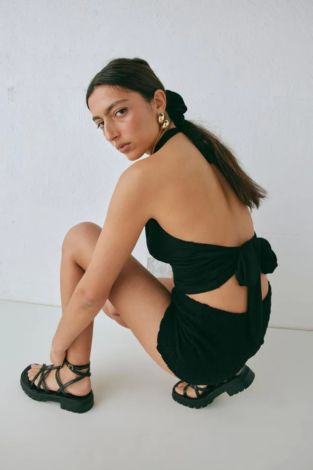 VRG GRL Inner Glow Knit Shorts Black Women Shorts VRG GRL Inner Glow Knit Shorts Black Women Shorts