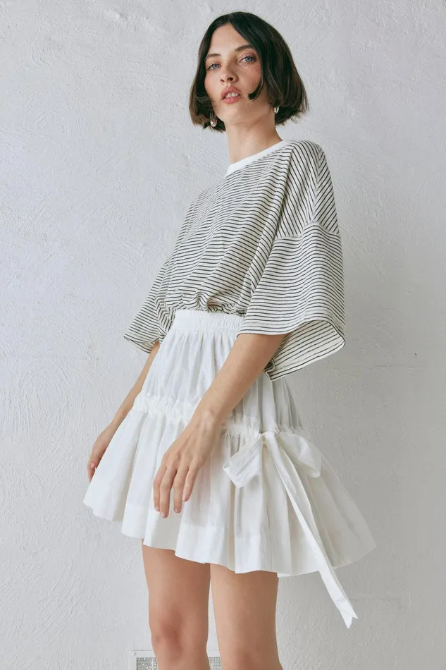 VRG GRL Lily Mini Skirt White Women Skirts