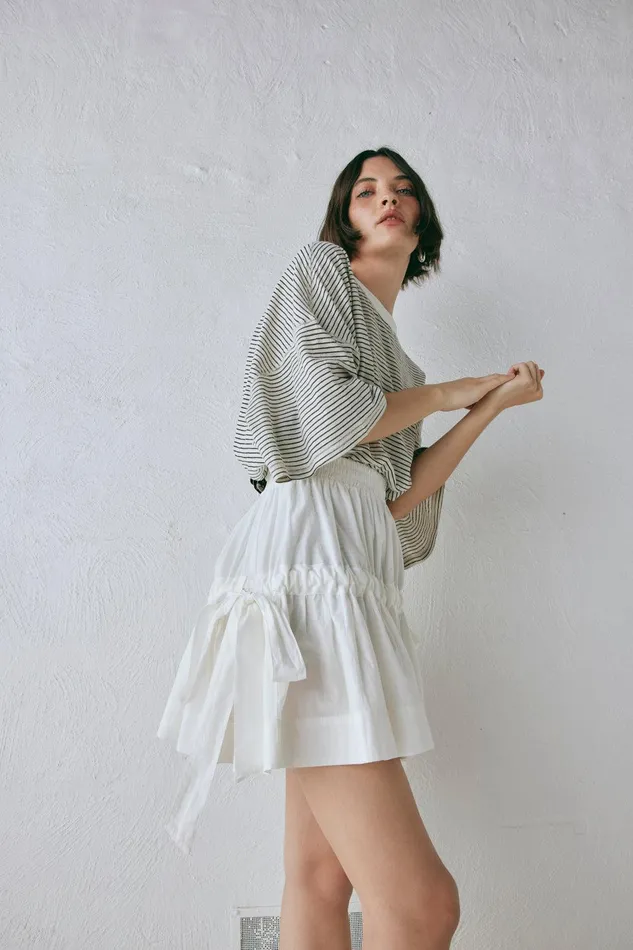 VRG GRL Lily Mini Skirt White Women Skirts