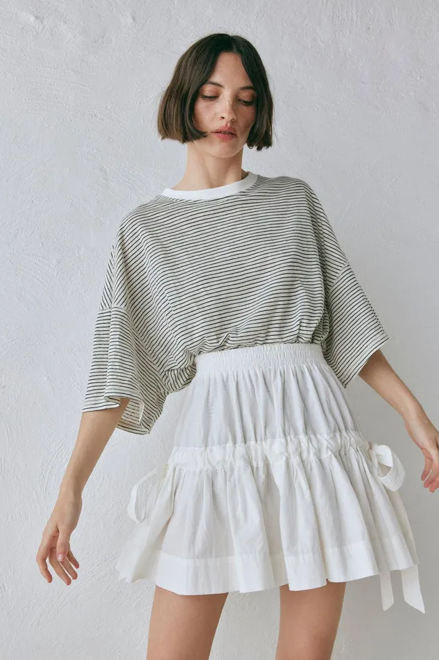 VRG GRL Lily Mini Skirt White Women Skirts