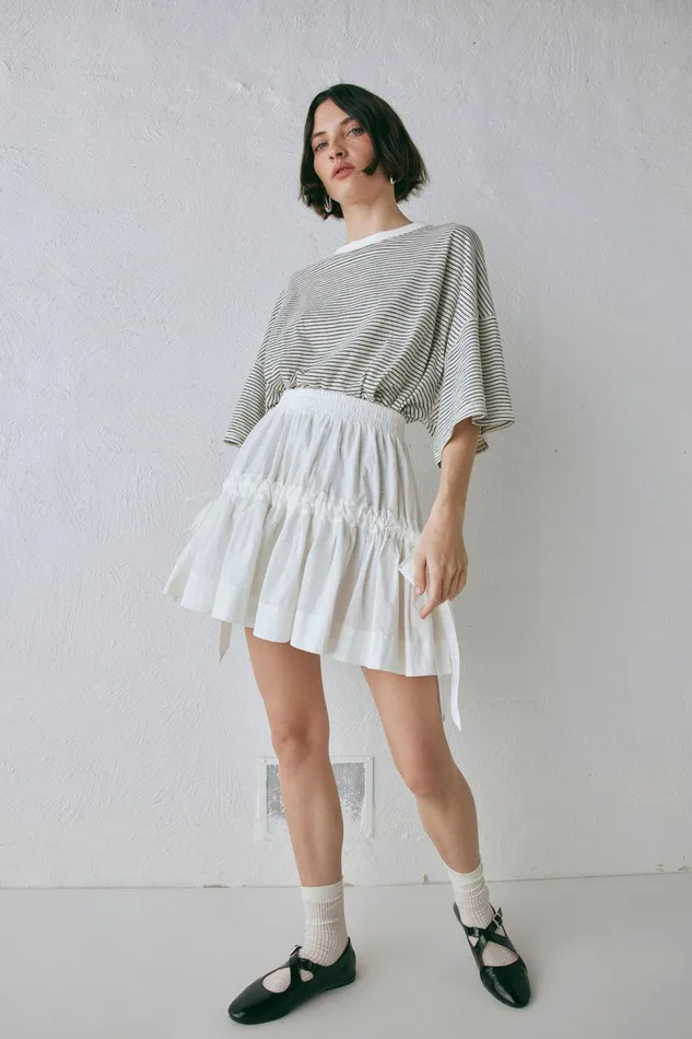 VRG GRL Lily Mini Skirt White Women Skirts