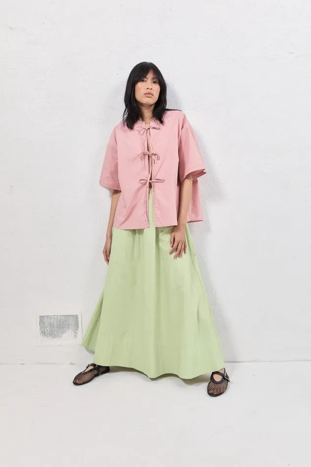 VRG GRL Naomi Smock Top Rose Women Shirts VRG GRL Naomi Smock Top Rose Women Shirts