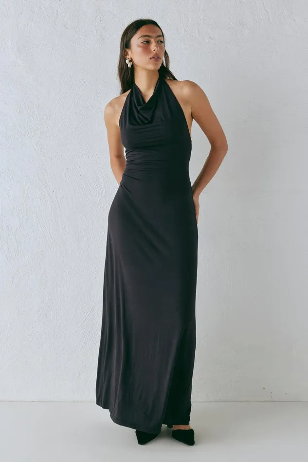 VRG GRL Noa Maxi Dress Black Women MidiMaxi Dresses
