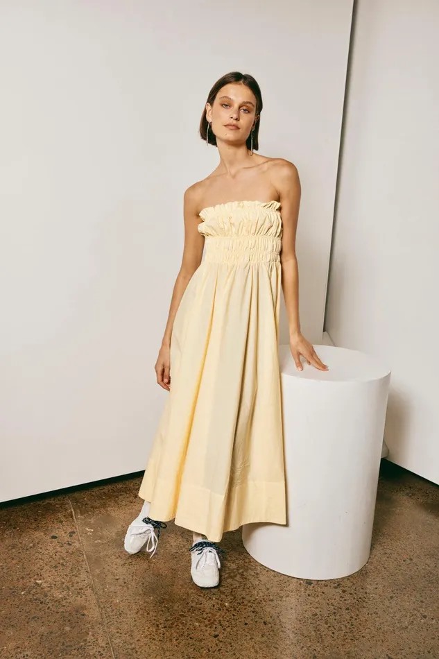 VRG GRL Vacanza Midi Dress Lemon Women MidiMaxi Dresses