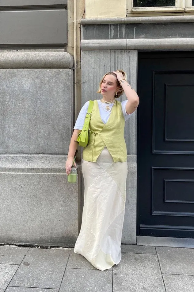 VRG GRL Valencia Bias Cut Linen Maxi Skirt Cream Women Skirts VRG GRL Valencia Bias Cut Linen Maxi Skirt Cream Women Skirts