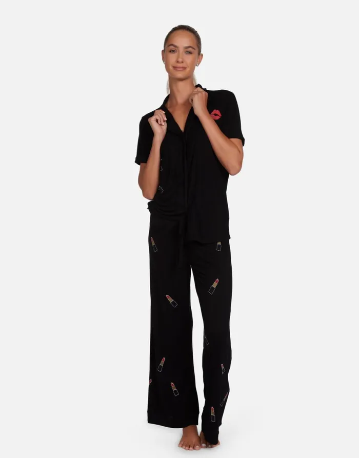 Waverly Lipstick Lip Black Women039s Lauren Moshi Short Sleeve
