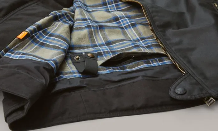 Waxed Jackets Men Belstaff Ariel Motorcycle Jacket Black