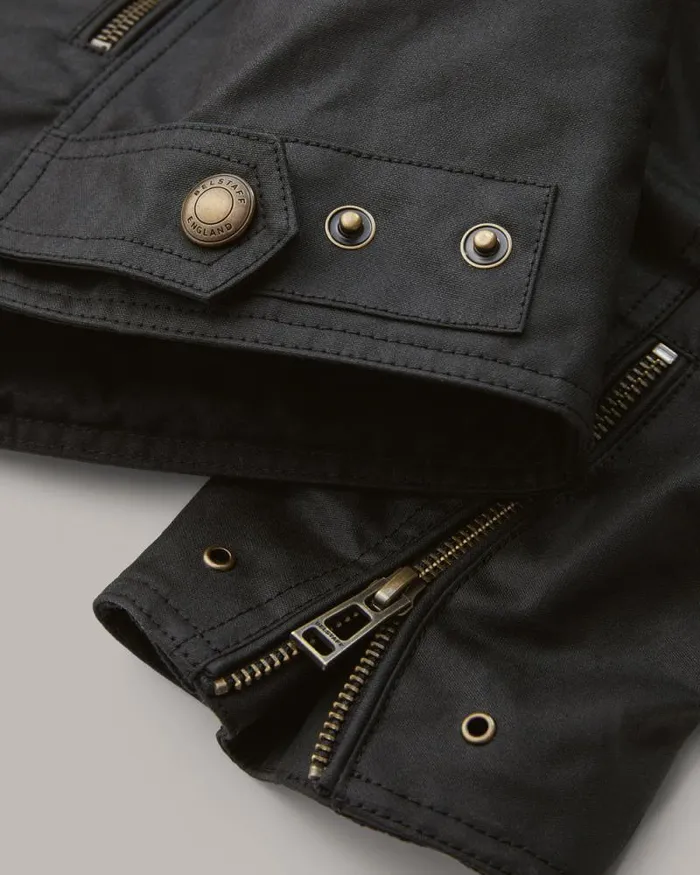 Waxed Jackets Men Belstaff Ariel Motorcycle Jacket Black