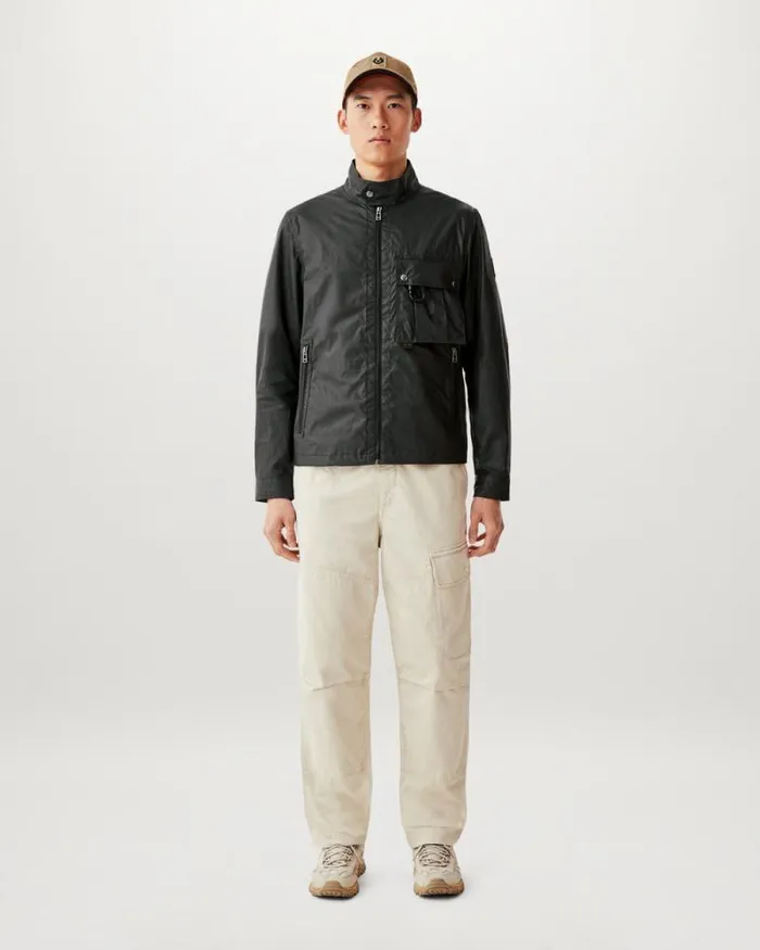 Waxed Jackets Men Belstaff Centenary Racer Black British Khaki
