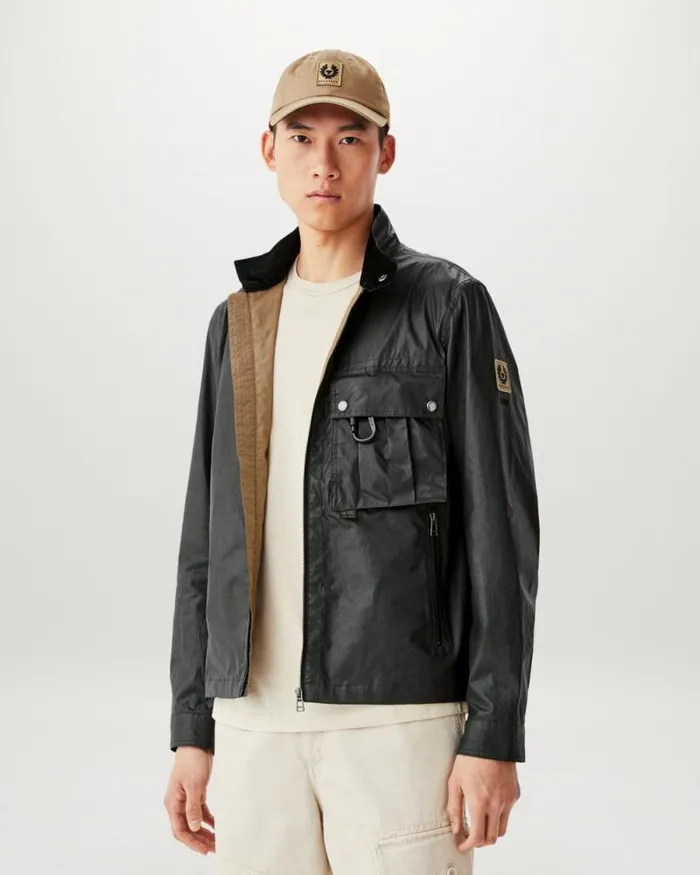 Waxed Jackets Men Belstaff Centenary Racer Black British Khaki