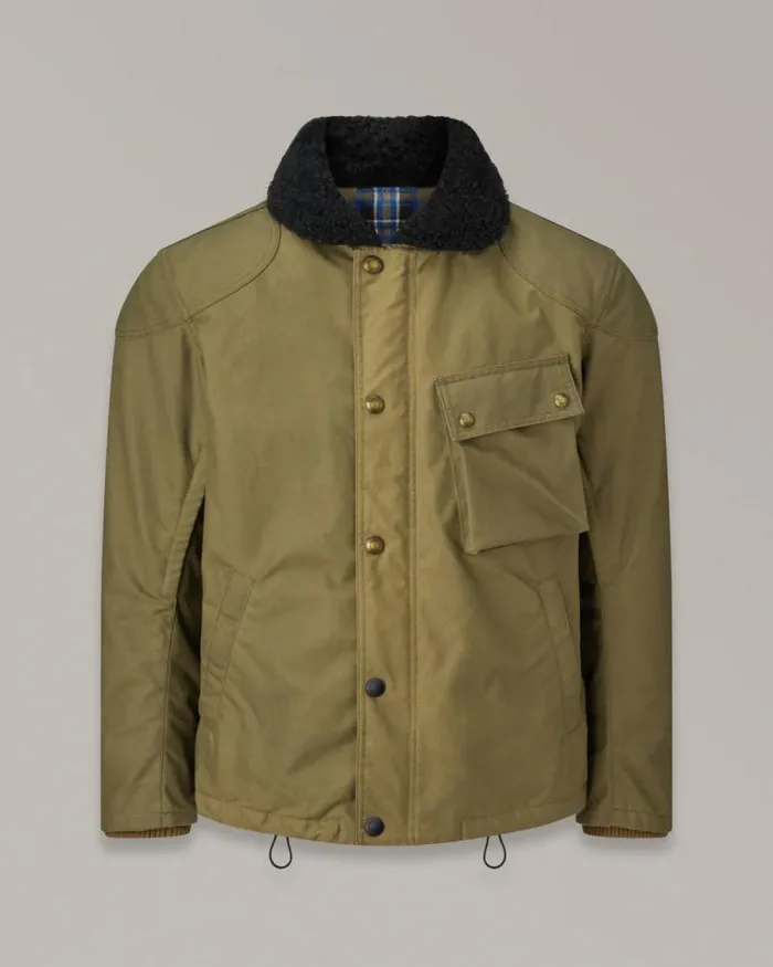 Waxed Jackets Men Belstaff Convoy Motorcycle Jacket Belstaff Olive