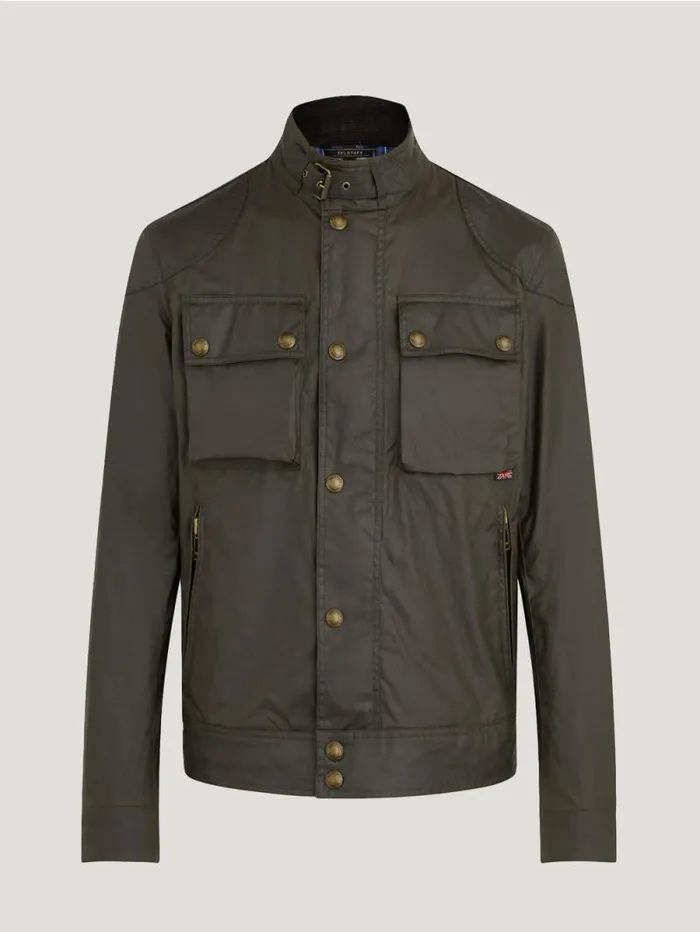 Waxed Jackets Men Belstaff Racemaster Jacket Faded Olive