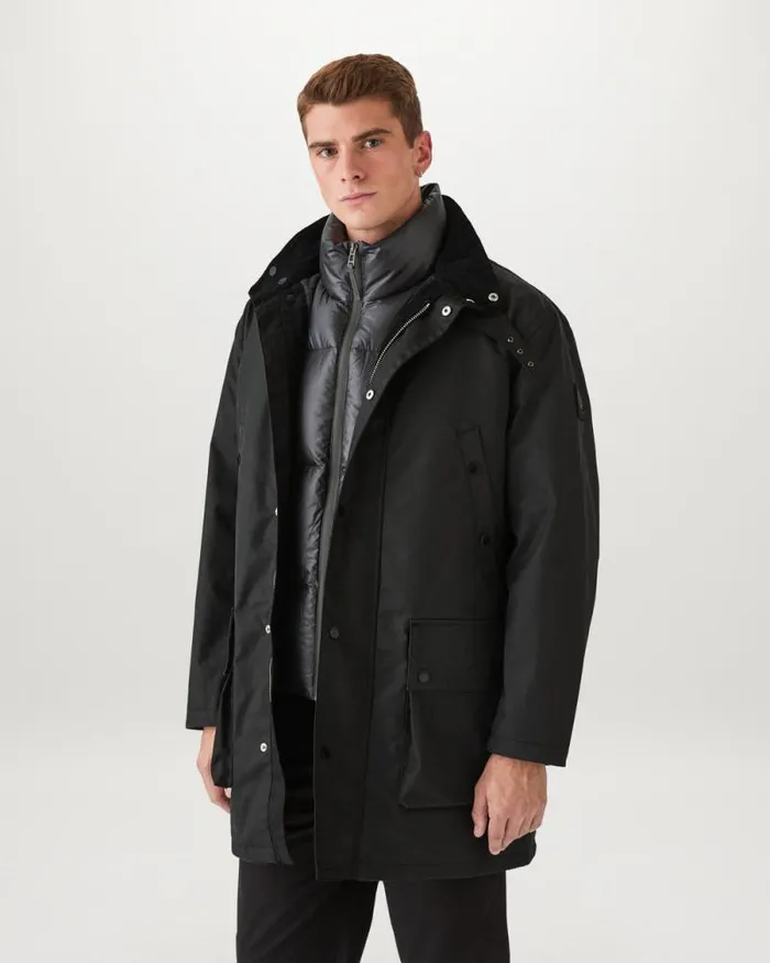 Waxed Jackets Men Belstaff Service Coat Black Waxed Jackets Men Belstaff Service Coat Black