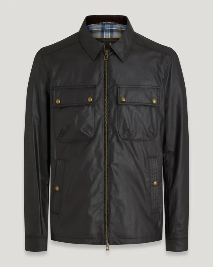Waxed Jackets Men Belstaff Tour Overshirt Black