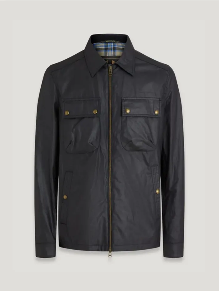 Waxed Jackets Men Belstaff Tour Overshirt Dark Navy