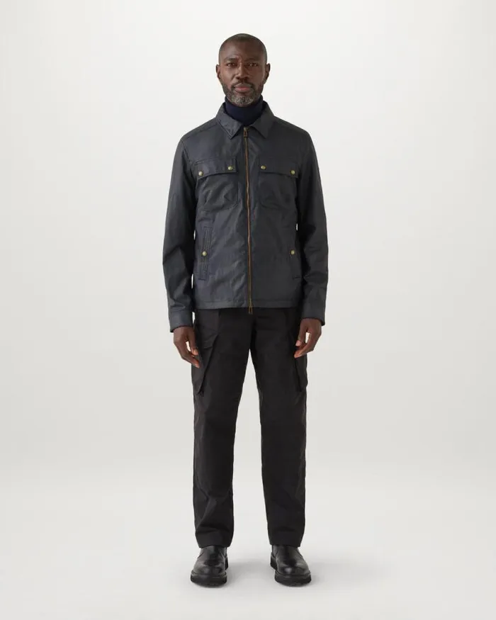 Waxed Jackets Men Belstaff Tour Overshirt Dark Navy