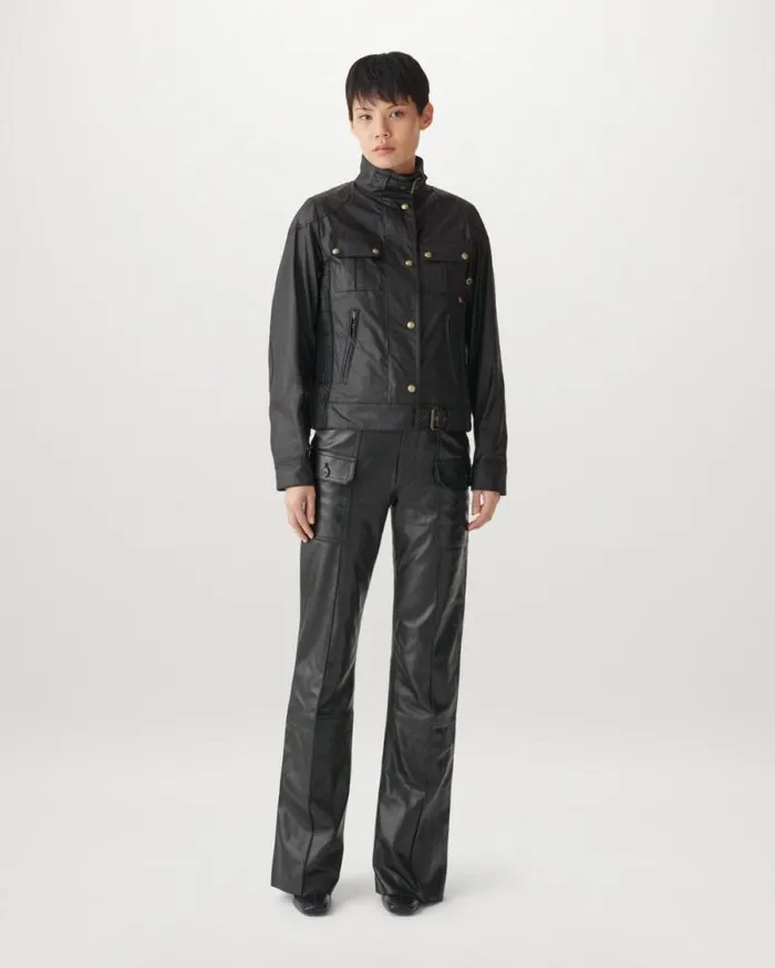 Waxed Jackets Women Belstaff Gangster Jacket Black