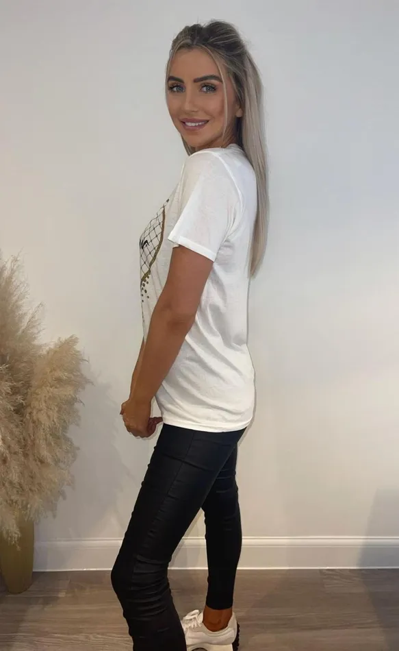 White 039Amour039 Heart Slogan TShirt Women Missfiga Tops White 039Amour039 Heart Slogan TShirt Women Missfiga Tops