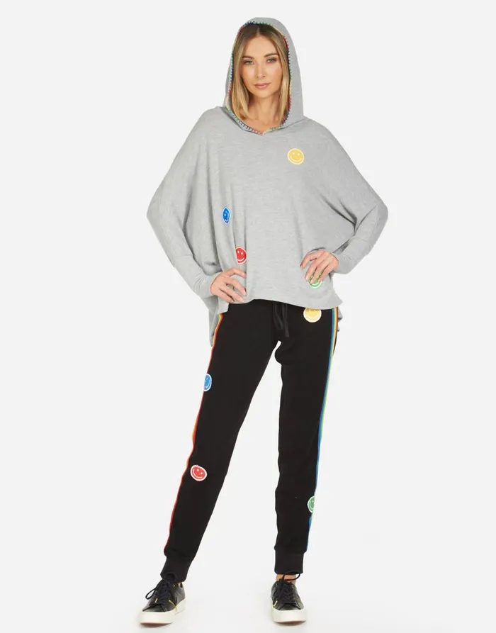 Wilma Peace Love Moshi Heather Grey Women039s Lauren Moshi Hoodies