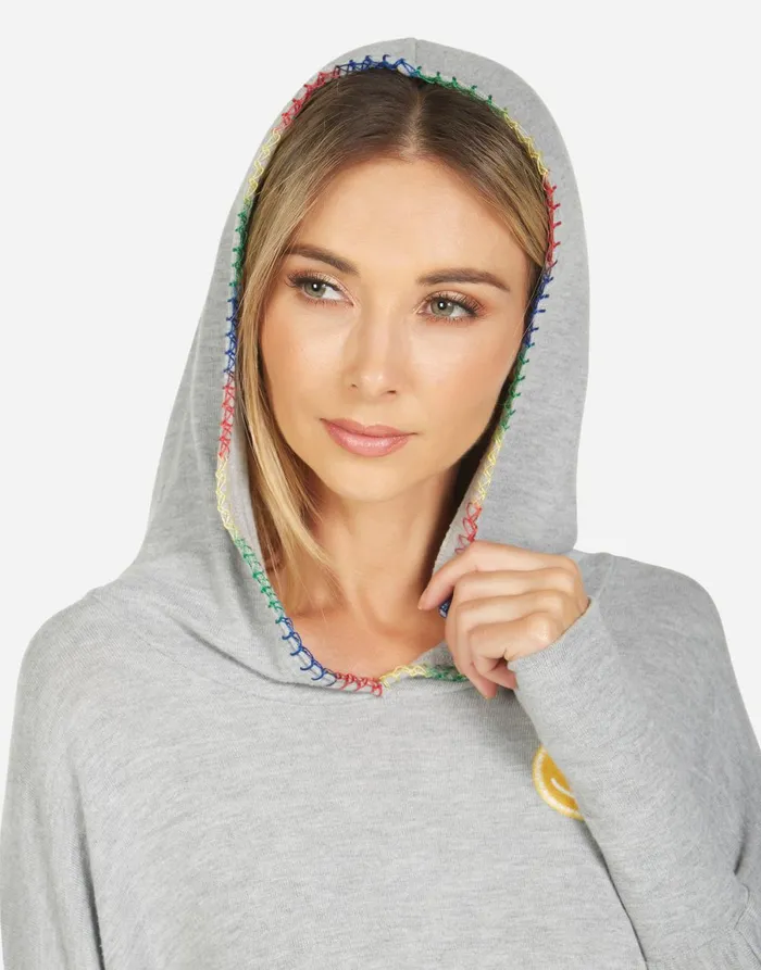 Wilma Peace Love Moshi Heather Grey Women039s Lauren Moshi Hoodies