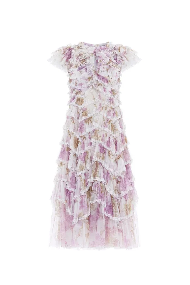 Wisteria Ruffle Lace Ballerina Dress Multi Women Needle and Thread Dresses