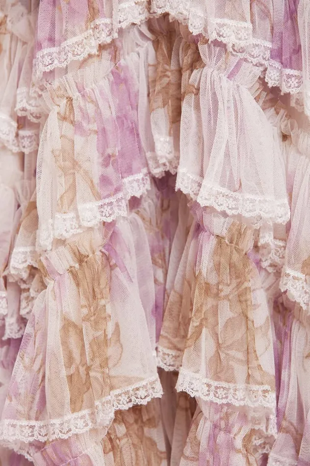 Wisteria Ruffle Lace Ballerina Dress Multi Women Needle and Thread Dresses