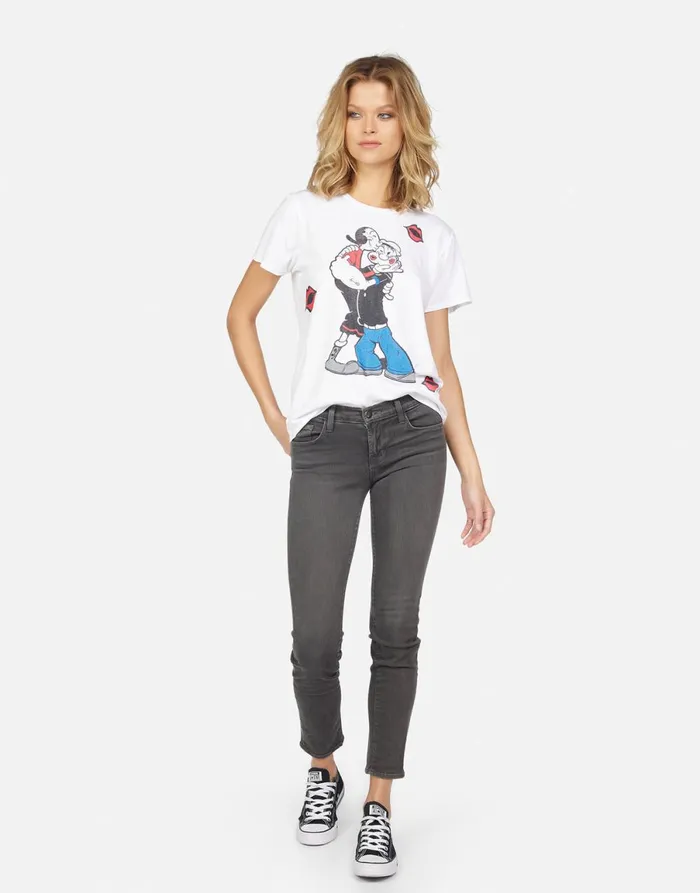 Wolf Popeye U0026 Olive Oyl White Women039s Lauren Moshi Short Sleeve