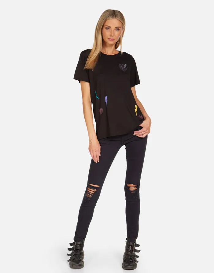 Wolf Rays Of Love Black Women039s Lauren Moshi Short Sleeve