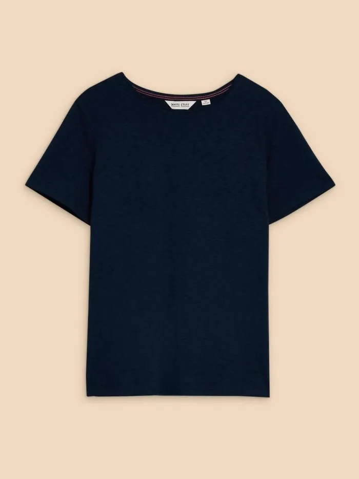 Women ABBIE TEE Dark Navy White Stuff Shirts and Blouses
