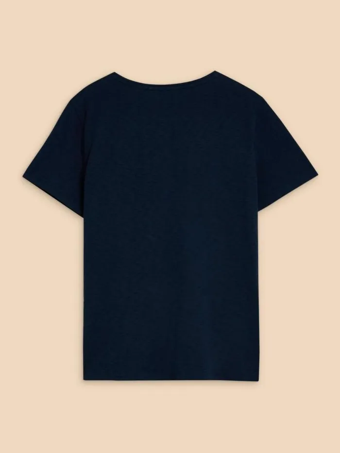 Women ABBIE TEE Dark Navy White Stuff Shirts and Blouses