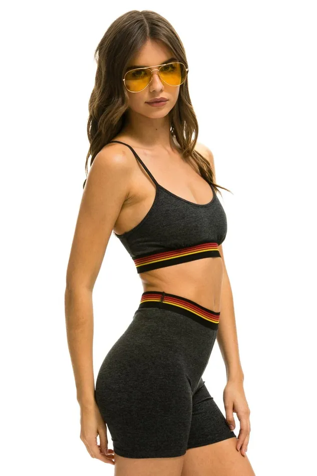 Women Activewear Aviator Nation LOGO ADJUSTABLE BRALETTE 8211 CHARCOAL Women Activewear Aviator Nation LOGO ADJUSTABLE BRALETTE 8211 CHARCOAL