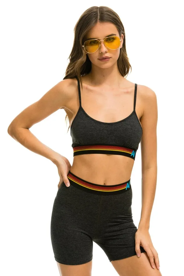 Women Activewear Aviator Nation LOGO ADJUSTABLE BRALETTE 8211 CHARCOAL Women Activewear Aviator Nation LOGO ADJUSTABLE BRALETTE 8211 CHARCOAL