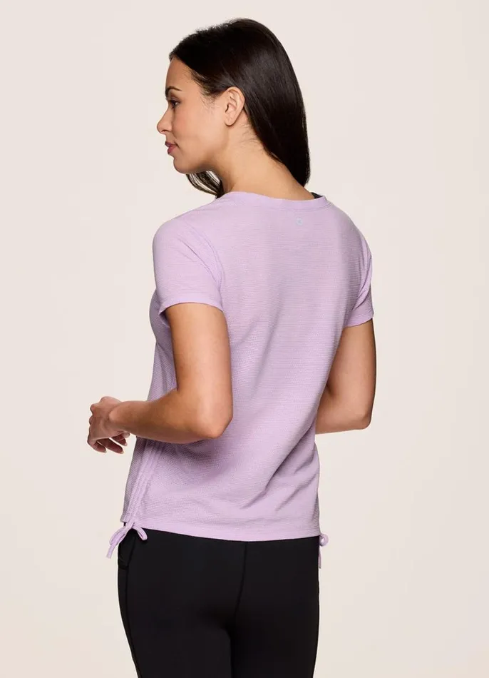 Women All In Ruched Tee Light Purple RBX Active TShirts
