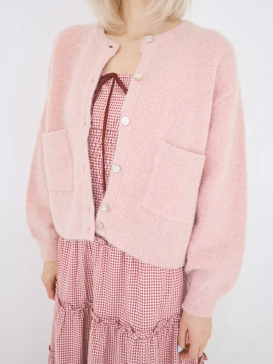 Women Amlie Alpaca Cardigan Pink Rose Sweaters Lisa Says Gah