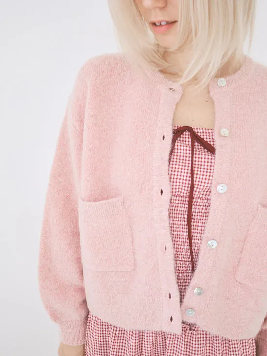 Women Amlie Alpaca Cardigan Pink Rose Sweaters Lisa Says Gah