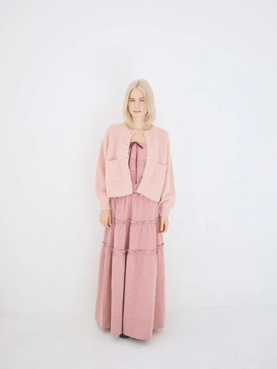 Women Amlie Alpaca Cardigan Pink Rose Sweaters Lisa Says Gah