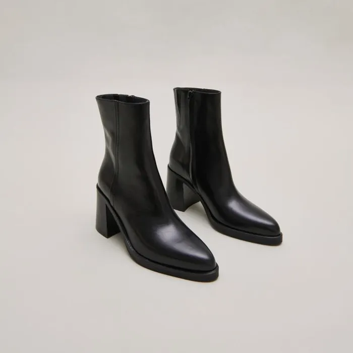 Women Ankle Boots With Heels Black JONAK Ankle Boots Lowboots