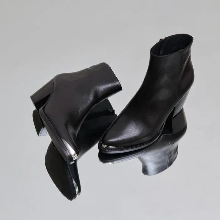 Women Ankle Boots With Metallic Details Black JONAK 60 Years